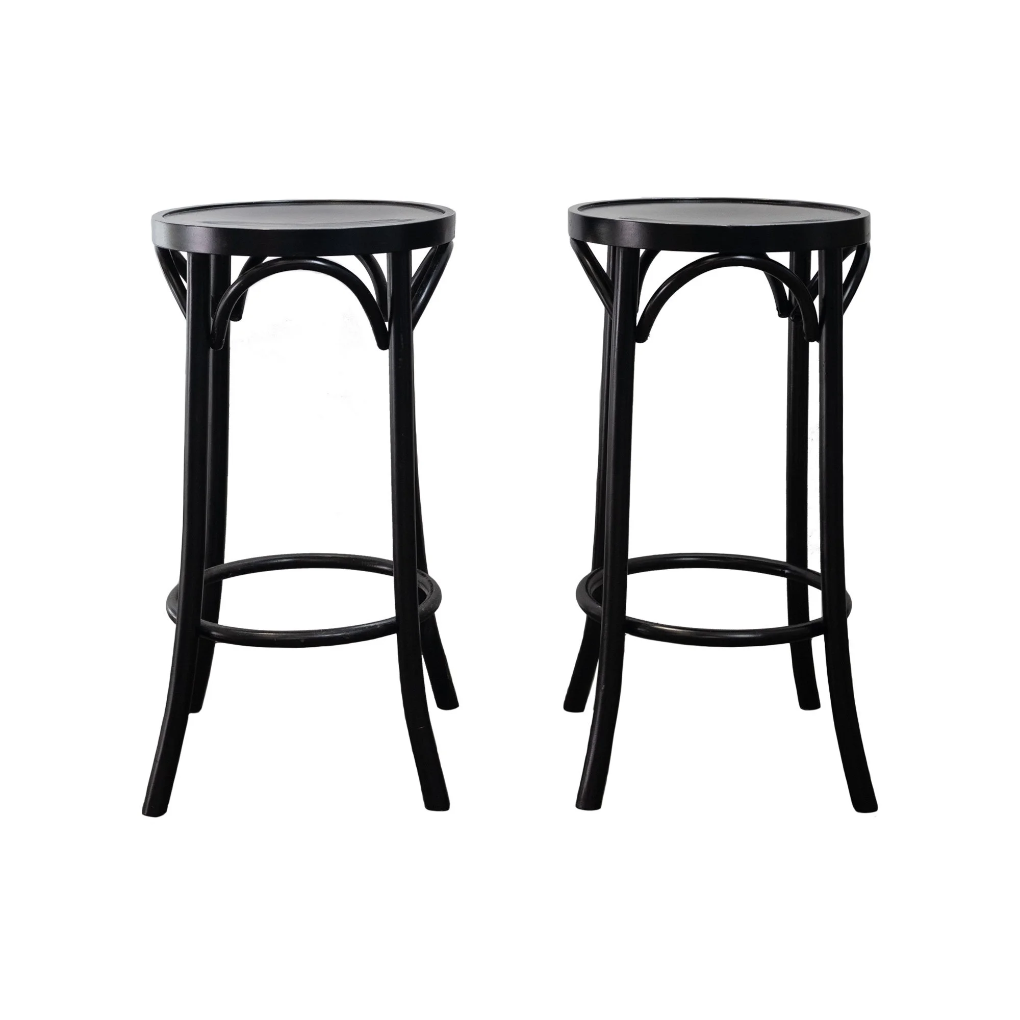 Bentwood Stool Black Flock Events Event Wedding Furniture Hire